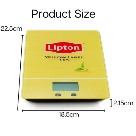 Lipton Digital Kitchen Scales 5kg Tempered Glass - Green Shop Online