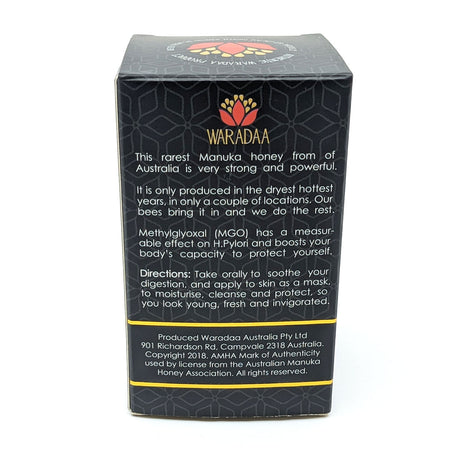Waradaa Rare 33+ Australian Manuka Honey MGO 1800 160g - Green Shop Online