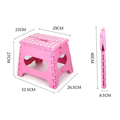 Foldable Chair Stool - 4 x Pink - Green Shop Online