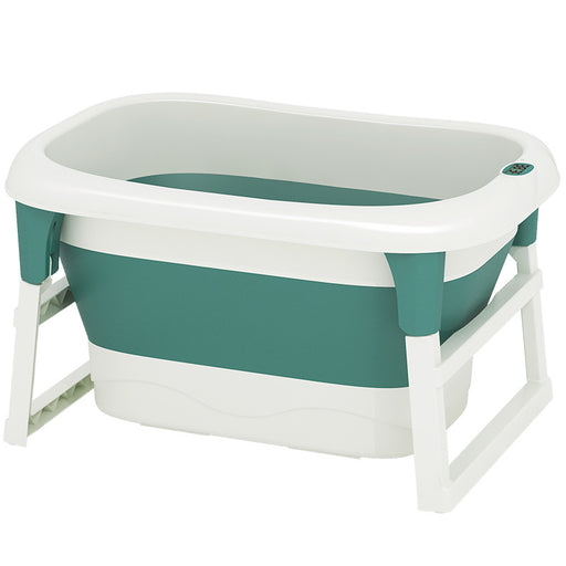 Kids Foldable Bath Tub - Deep Regular 80 x 58 x 44cm Green