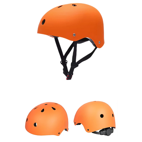 AHA Hard Shell Helmet - Orange Durable Helmet for Biking - Green Shop Online