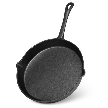 Cast Iron Non-Stick Frying Pan 25 x 4.6cm with Handle - Pack of 10 - Green Shop Online