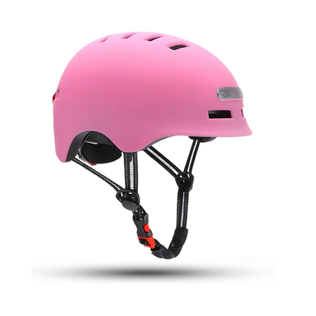 AHA Smart LED Helmet – Pink, Adjustable with LED Safety Lights for Safe Riding - Green Shop Online