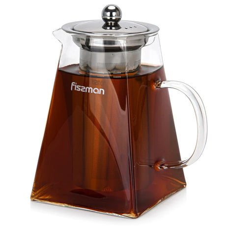Tea Pot 950ml With Stainless Steel Filter - Borosilicate Glass - Green Shop Online