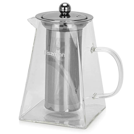 Tea Pot 950ml With Stainless Steel Filter - Borosilicate Glass - Green Shop Online