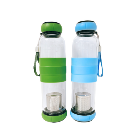 Tea Infuser Travel Sports Bottle 500ml - Green Shop Online
