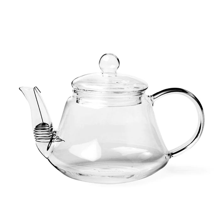 Tea pot 1000ml with steel infuser heat resistant glass