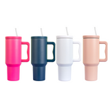 Double Wall Stainless Steel 1.18L/40oz Tumbler with Lid and Straw - Green Shop Online