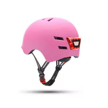 AHA Smart LED Helmet – Pink, Adjustable with LED Safety Lights for Safe Riding - Green Shop Online