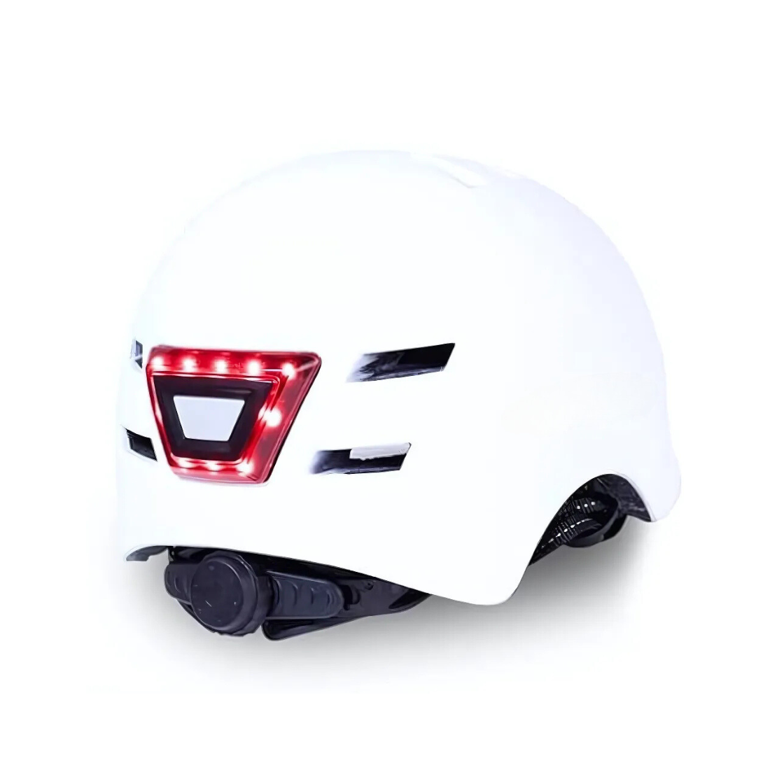 AHA Smart LED Helmet – White, Adjustable with Safety Lights for Night Riding - Green Shop Online