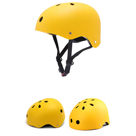 AHA Hard Shell Helmet – Yellow for Kids and Adults, Versatile Protection for Outdoor Activities - Green Shop Online
