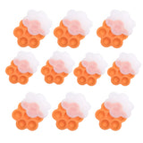 Silicone Baby Food Storage Container Ice Cube Maker Orange - 7 Holes - 10 Pack Bundle