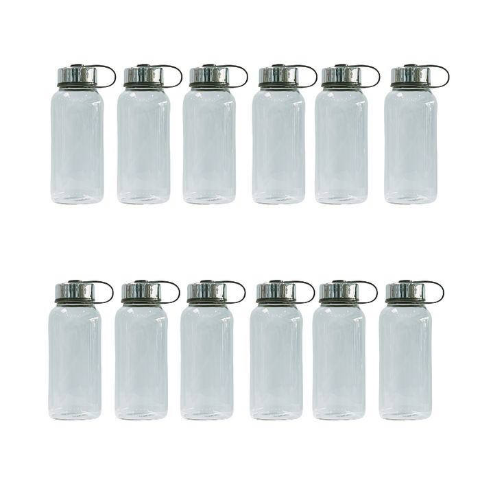 1 Litre Deluxe Café Series Jumbo Borosilicate Glass Bottle 12 Pack