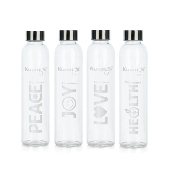 Love, Peace, Joy & Health – 600ml Glass Bottles 4 Pack