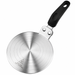 By Kova stainless steel induction adapter plate, 13cm, with black rubber handle
