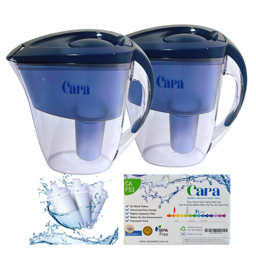 Cara Water Filter Jug 2.4Ltr 2 Pack Plus 3 Filters