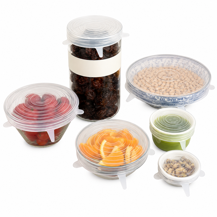Reusable Silicone Bowl Covers - 6 x piece twin set total 12pc