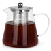 Tea pot 950ml With Stainless Steel Filter Borosilicate Glass