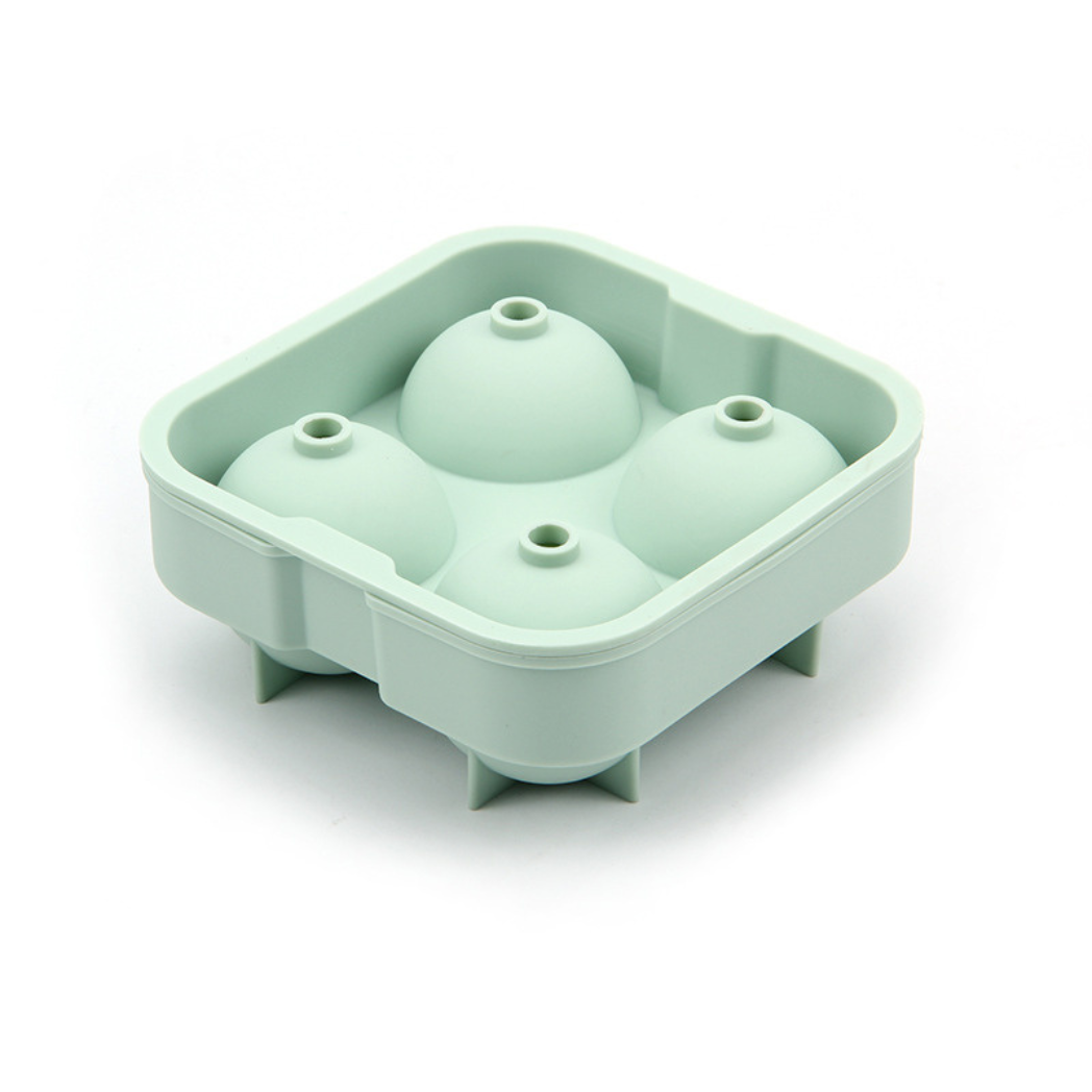 Silicone Ice Ball Moulds - 4 Slot - Green Shop Online