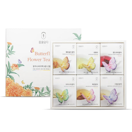 KKOKDAM Butterfly Flower Tea Gift Box - 6 Flavours - Green Shop Online