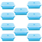 Pack & Stack Silicone Rectangle Lunch Box - 10 Pack Bundle