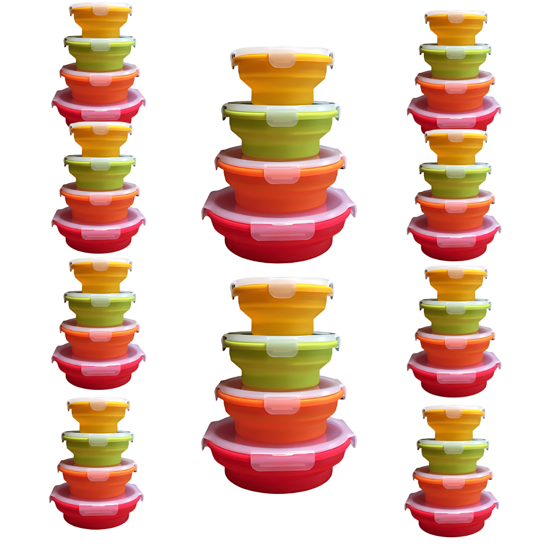 Pack & Stack’ Containers – Round - 10 Pack Bundle | Green Shop