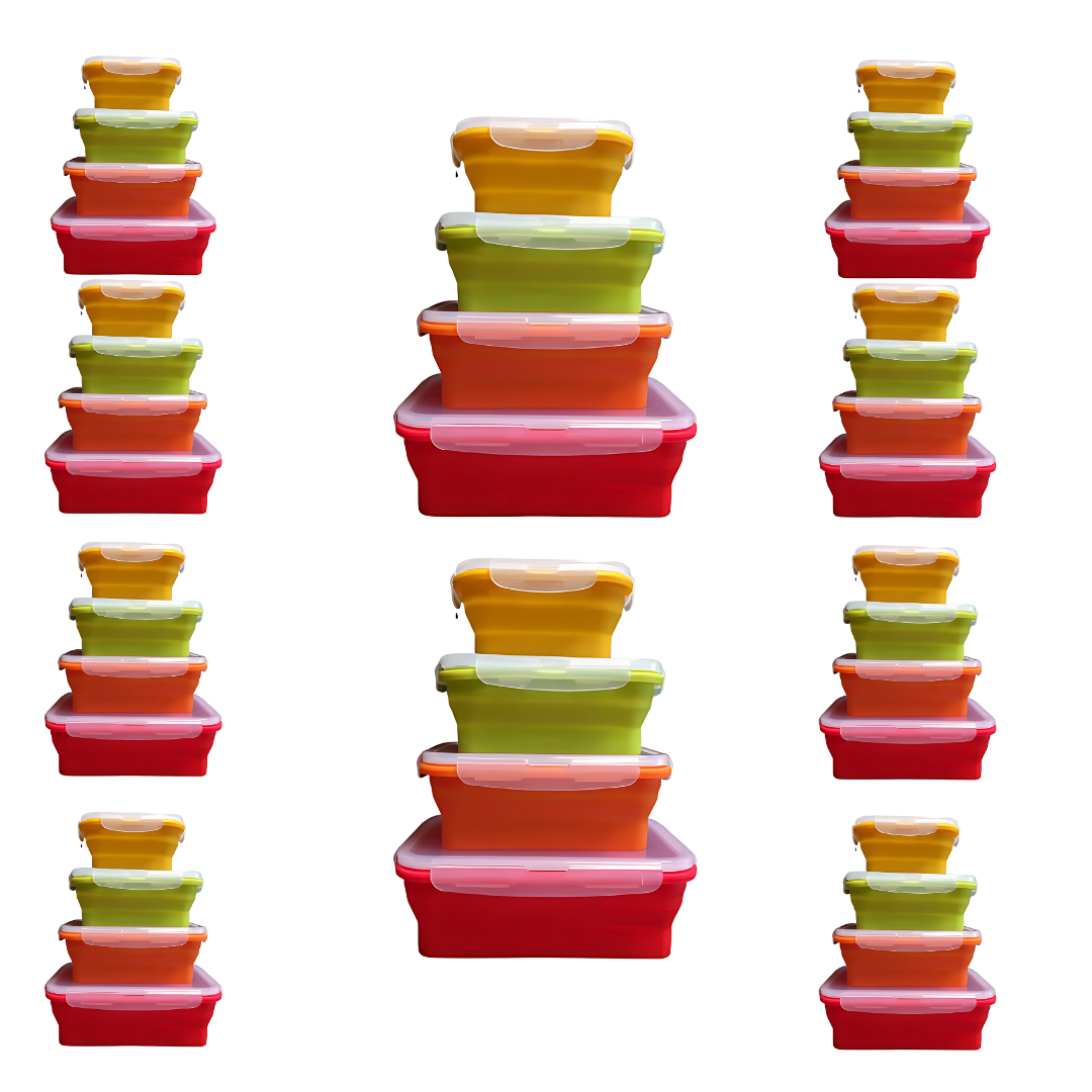 Pack & Stack’ Containers – Rectangular - 10 Pack Bundle | Green Shop