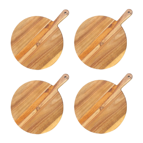 Acacia Wood Pizza Paddle Serving Board Large Super Pack - Green Shop Online