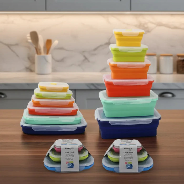 Silicone Stack Kuvings Ultimate Pack & Stack Silicone Storage Bundle | Green Shop