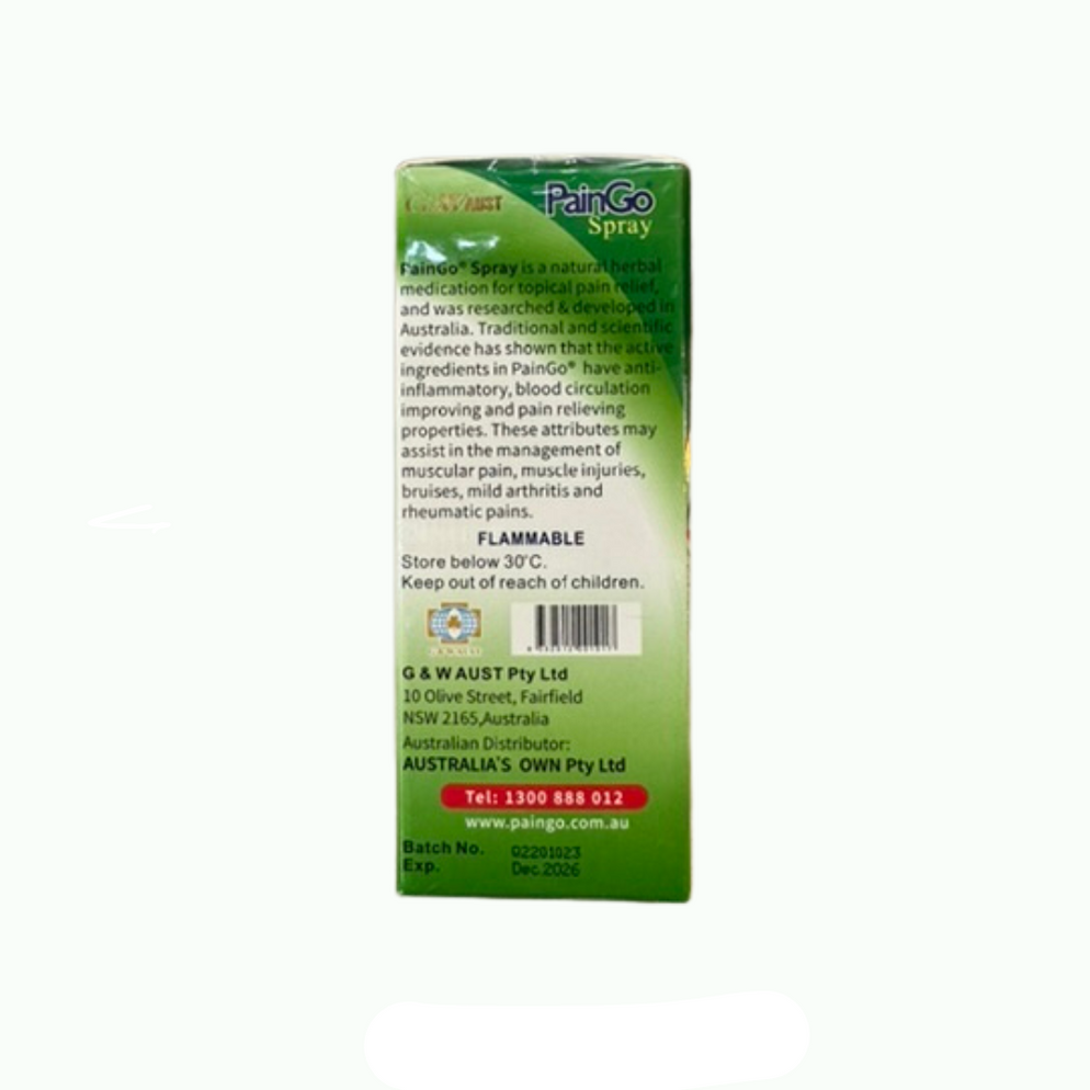 G & W Aust PainGo Spray 120mL | Green Shop