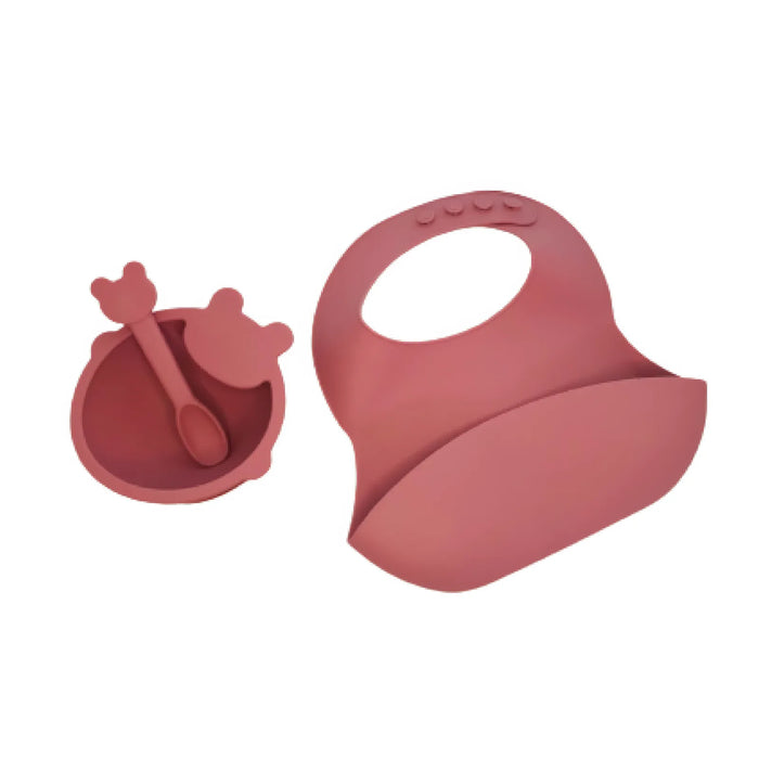Silicone Baby Bib & Bowl Pack - Multiple Colours