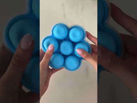 Silicone Baby Food Storage Container Ice Cube Maker Blue - 7 Holes - 5 Pack Bundle