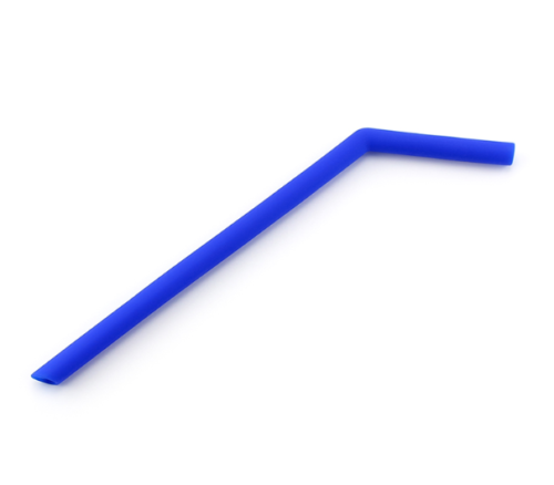 10mm Silicone Straw - Bent