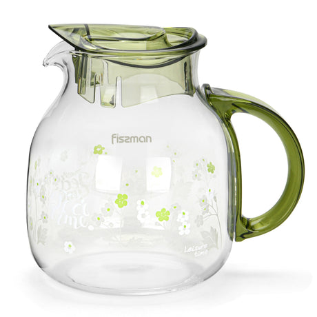 Fissman Jug 1500ml - Borosilicate Glass - Green Shop Online
