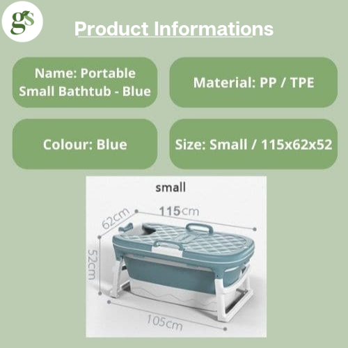 Adult Foldable Bath Tub - Regular 115 x 62 x 52 - Green Shop Online