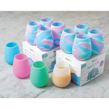 Reusable Silicone Smart Cups 4 pack - Green Blend