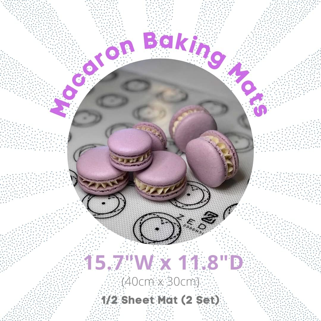 Zeddy Essentials Silicone Macaron Baking Mat With Three Macaron Templates - Green Shop Online