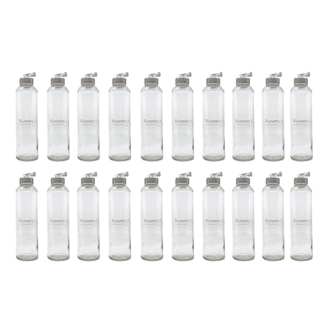20 x 600ml Cafe Series Glass Bottles - Green Shop Online