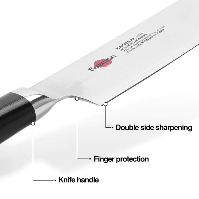8" Chef's knife MUSASHI 20cm Steel DAMASCUS