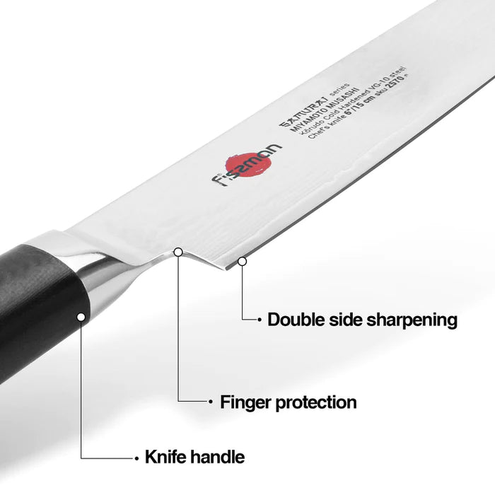 6" Chef's knife MUSASHI 15cm Steel DAMASCUS
