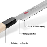 9.5" Yanagiba knife HANZO 24cm Steel AUS-8 - Green Shop Online