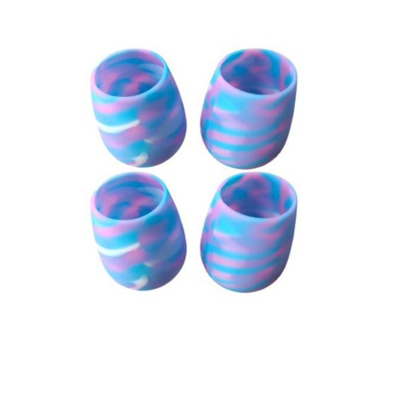 Reusable Silicone Smart Cups 4 pack - Blue Blend - Green Shop Online