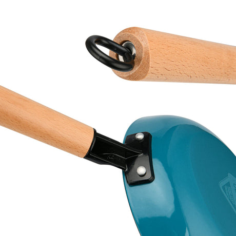 Frying Pan 24cm x 4.5cm with Wooden Handle - Pack of 10 - Green Shop Online