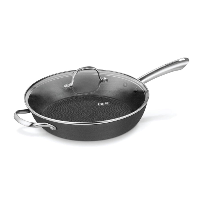 Iron Die Cast Frying Pan with Glass Lid 30 x 8cm
