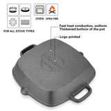 Non-Stick Cast Iron Square Grill Pan 26 x 5.3cm - Green Shop Online