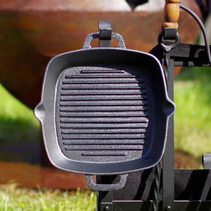 Non-Stick Cast Iron Square Grill Pan 26 x 5.3cm - Green Shop Online