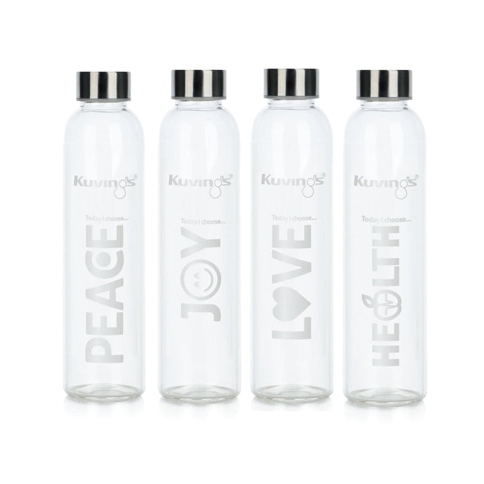 Love, Peace, Joy & Health – 550ml Glass Bottles 4 Pack