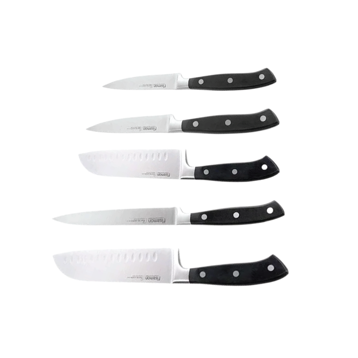 Chef de Cuisine Knives 5 Pack with Bonus Holder