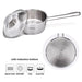 Saucepan 12 x 6.0 cm 06 LTR with glass lid stainless steel