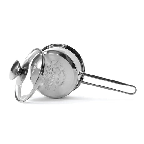 Saucepan with glass lid 14 x 6.5 cm 0.9 LTR - Pack of 10 - Green Shop Online